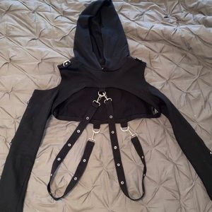 killstar cropped hoodie
